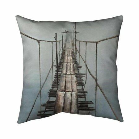 BEGIN HOME DECOR 20 x 20 in. Old Abandoned Bridge-Double Sided Print Indoor Pillow 5541-2020-LA47